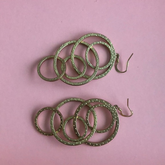 **SOLD** Gold Plated Dangle Earrings - Picture 2 of 3